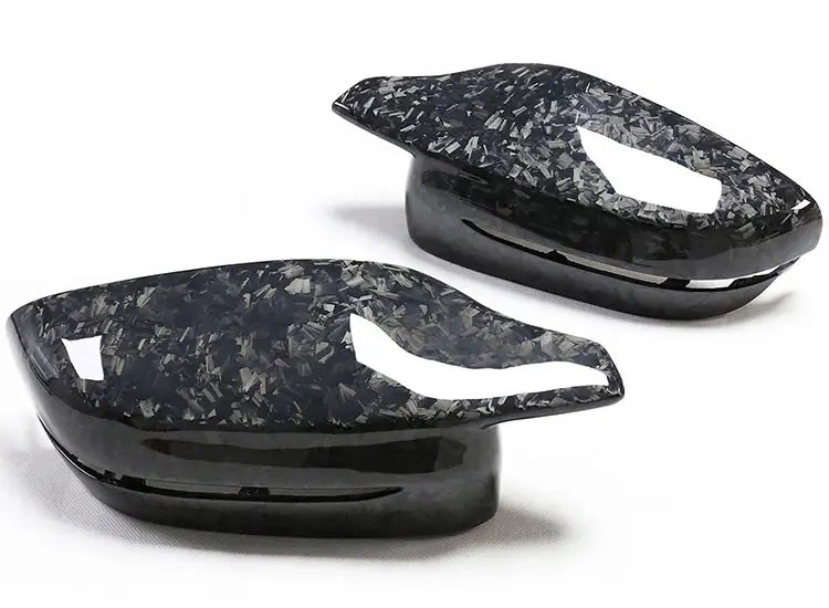 BMW G20 G30 M Style horn carbon fiber mirror caps side view