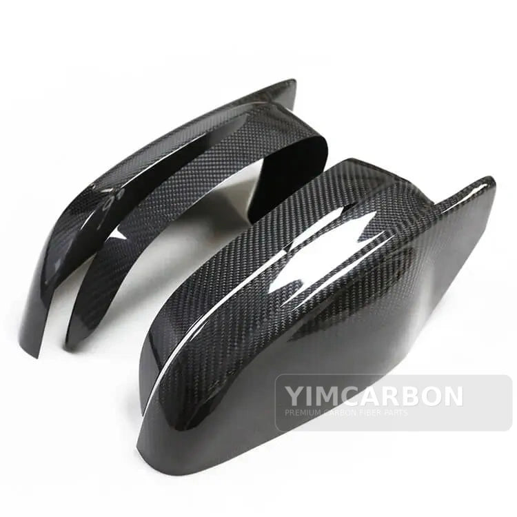 BMW M2 G87 dry carbon fiber stick-on mirror cap overlay pair