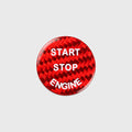 Dry carbon fiber weave detail for BMW start button cover